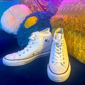 Converse White High-Top Sneakers